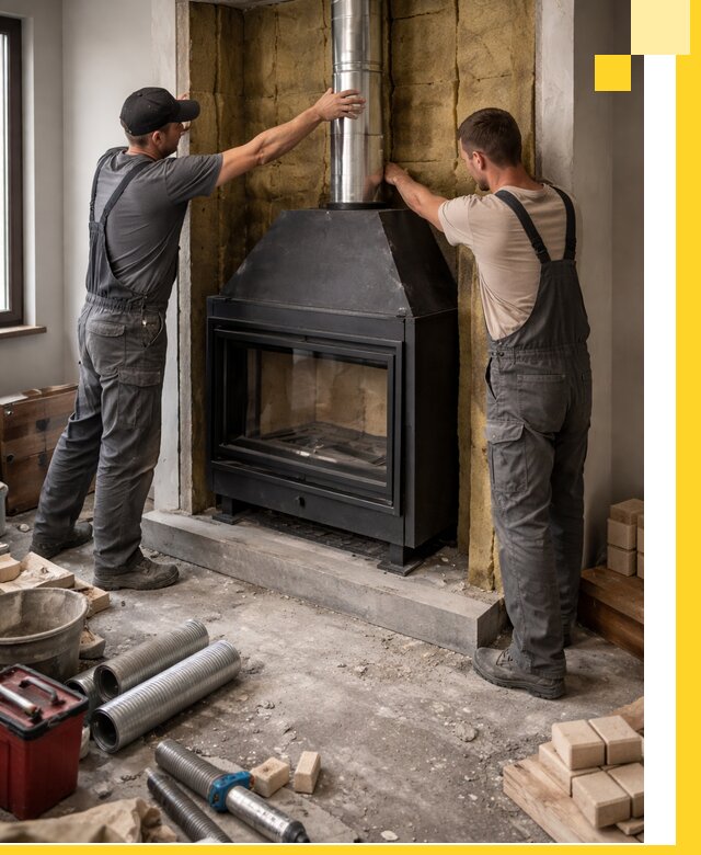 Изготовление и монтаж закрытых каминов в Оренбурге под ключ