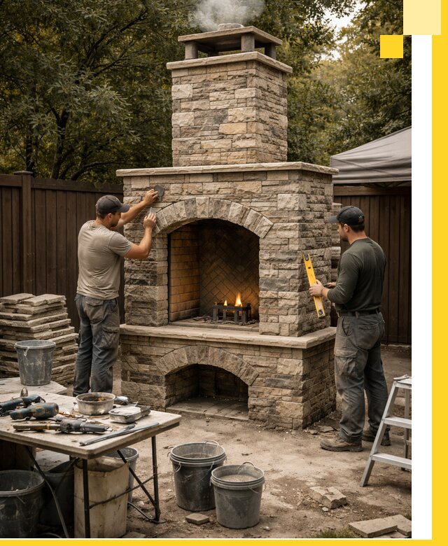 Проектирование и установка уличных каминов в Оренбурге