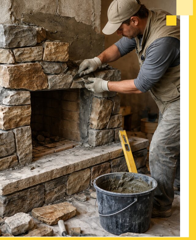 Изготовление и установка каменных каминов под ключ в Оренбурге