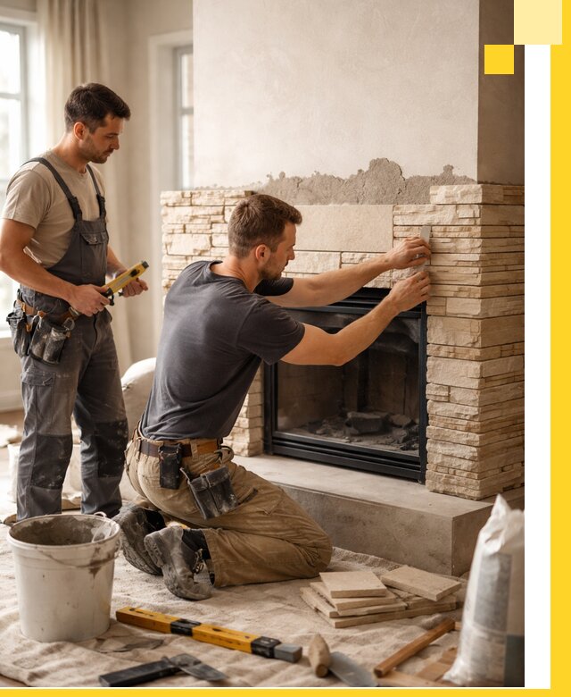 Установка и монтаж каминов для загородного дома в Оренбурге