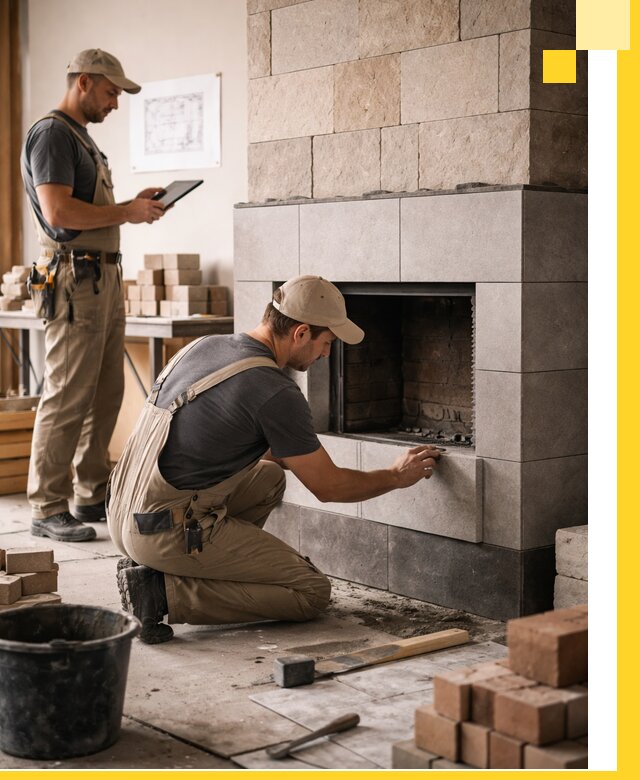 Индивидуальные проекты каминов и каминных систем в Оренбурге