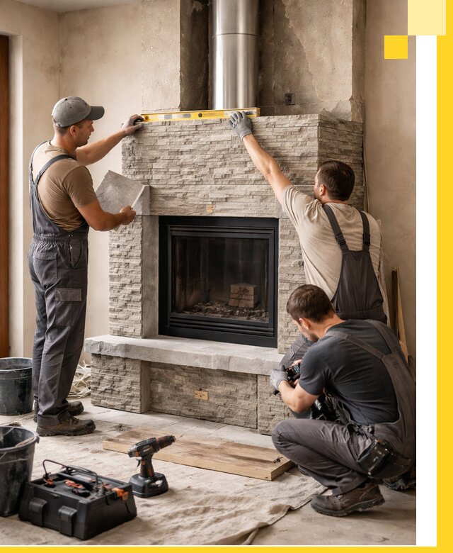 Профессиональный монтаж каминов под ключ в Оренбурге для дома