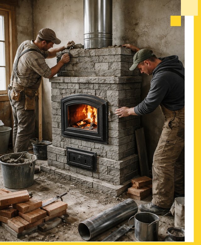 Производство, поставка и монтаж дровяных печей в Оренбурге