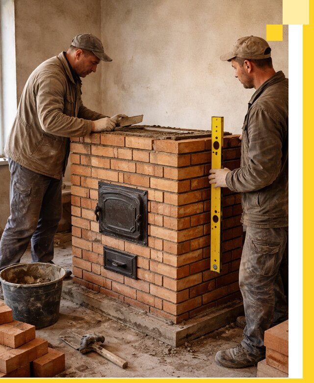 Отопительные печи под ключ в Оренбурге, установка и сборка