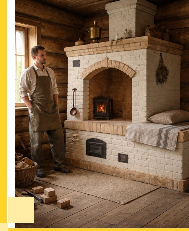 Русские печи с лежанкой под ключ в Оренбурге от 152535 р. ЭриданРнб