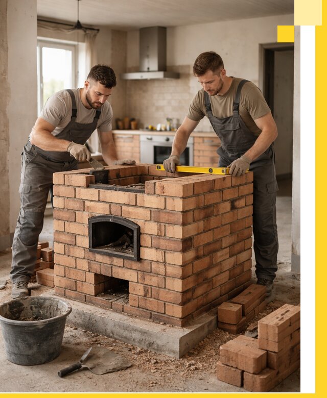 Установка и монтаж печей в частном доме в Оренбурге под ключ