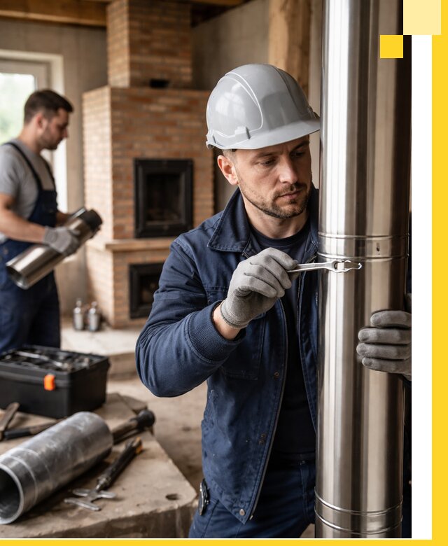 Профессиональный монтаж дымоходов для печей в Оренбурге