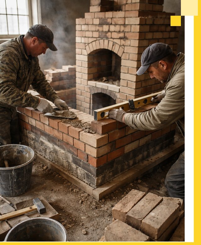 Изготовление и монтаж печей и каминов из кирпича в Оренбурге