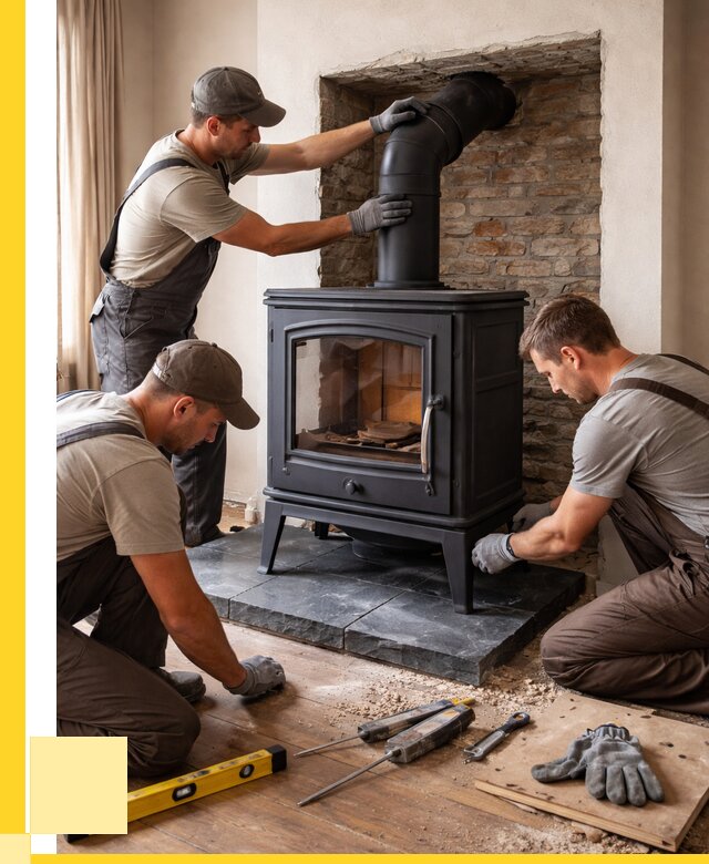 Монтаж печи камина в частном доме в Оренбурге от 25423 р. | ЭриданРнб