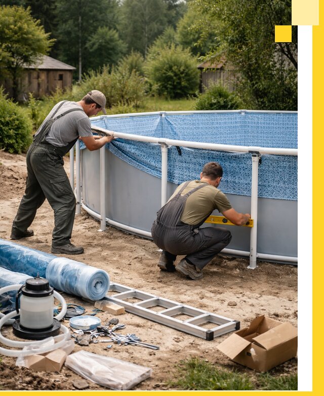 Установка и монтаж каркасных бассейнов в Оренбурге под ключ