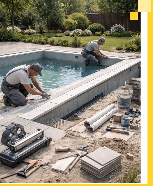 Строительство открытых бассейнов под ключ в Оренбурге профессионально