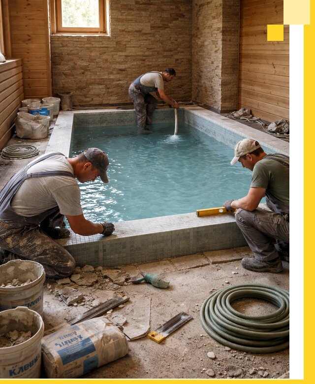 Проектирование и строительство бассейнов для бани в Оренбурге