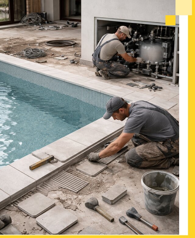 Строительство и монтаж бассейнов в коттедже в Оренбурге