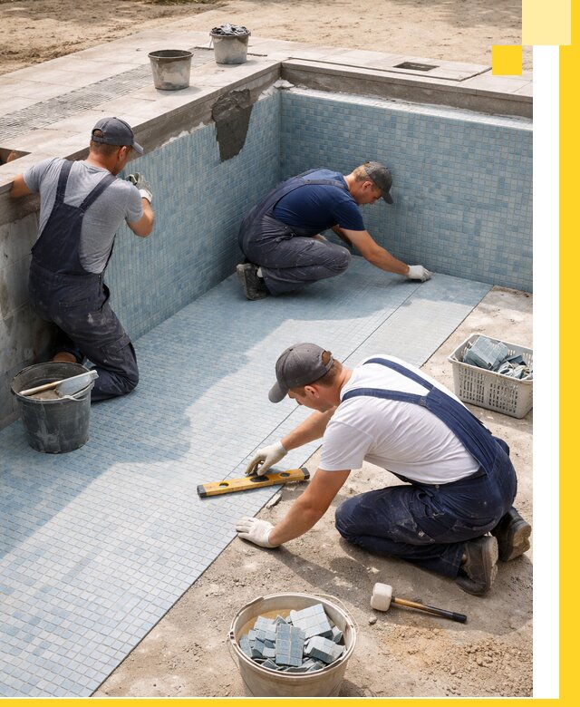 Укладка и установка плитки для бассейнов под ключ в Оренбурге