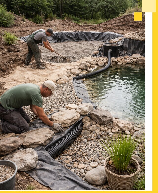 Строительство природных бассейнов и озер в Оренбурге под ключ