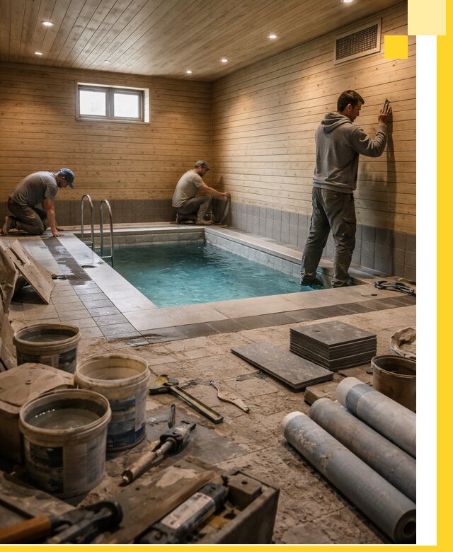 Строительство бани с бассейном и сауной под ключ в Оренбурге