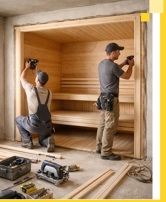 Монтаж саун под ключ в Оренбурге — проектирование и установка