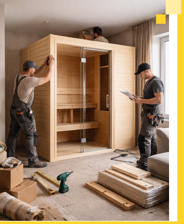 Установка и благоустройство саун в квартире в Оренбурге