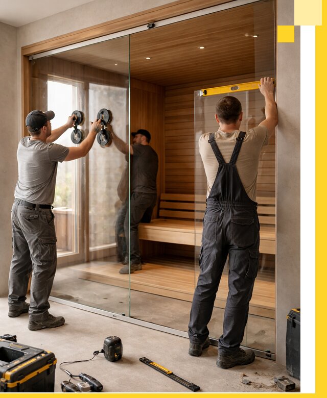 Производство и монтаж стеклянных саун под ключ в Оренбурге