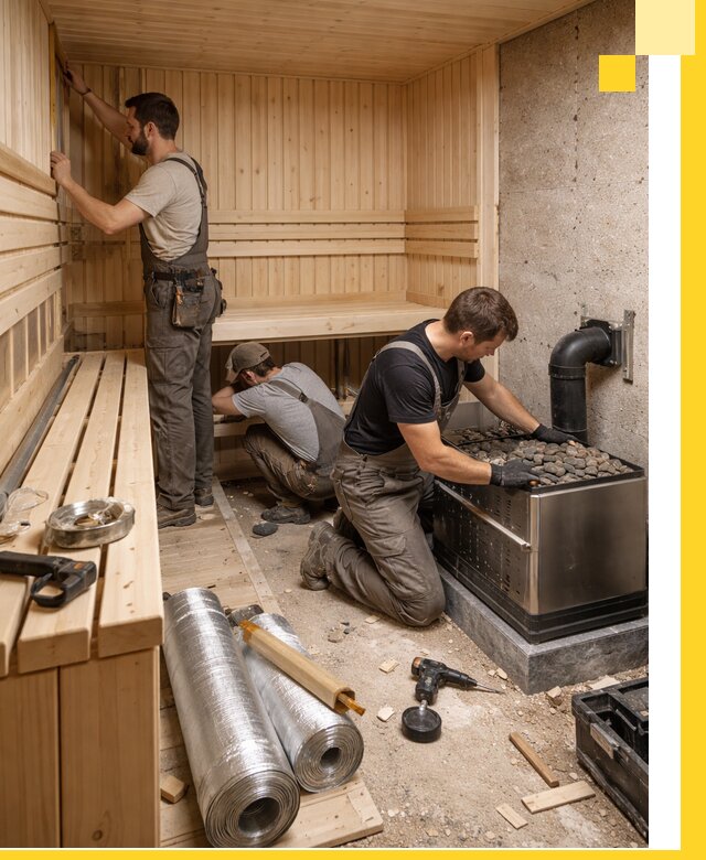 Индивидуальные сауны на заказ в Оренбурге под ключ, проект и монтаж