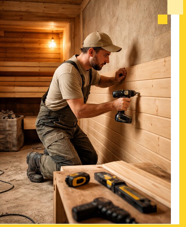 Профессиональная внутренняя отделка бани в Оренбурге под ключ