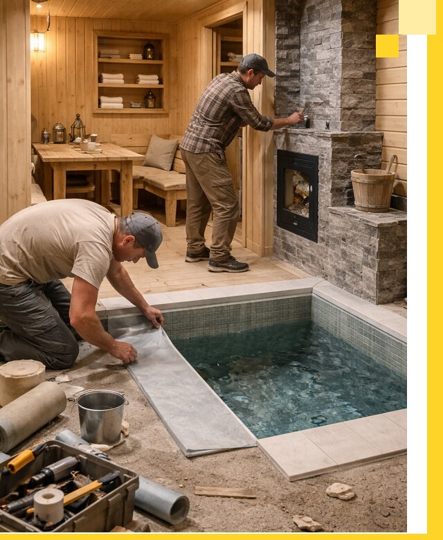 Строительство бань с комнатой отдыха под ключ в Оренбурге