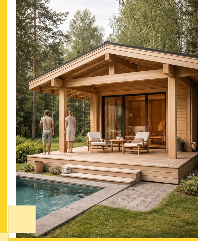 Бани с террасой под ключ в Оренбурге от 610140 р. | ЭриданРнб