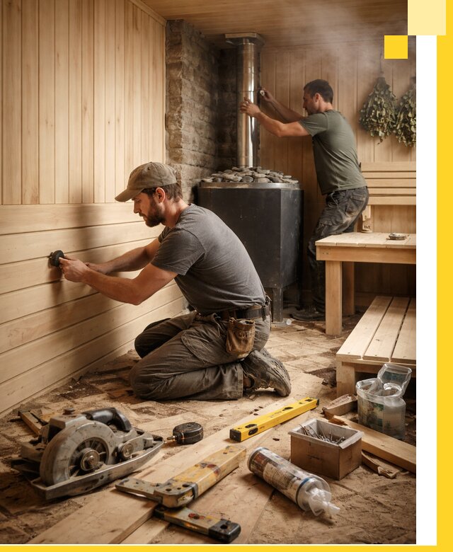 Полное строительство и оснащение парных под ключ в Оренбурге