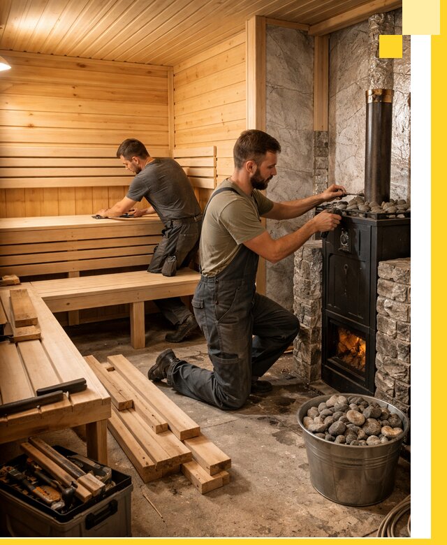 Дизайн и строительство интерьеров бань под ключ в Оренбурге