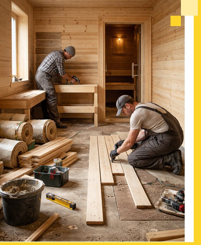 Индивидуальный проект бани с комнатой отдыха под ключ в Оренбурге