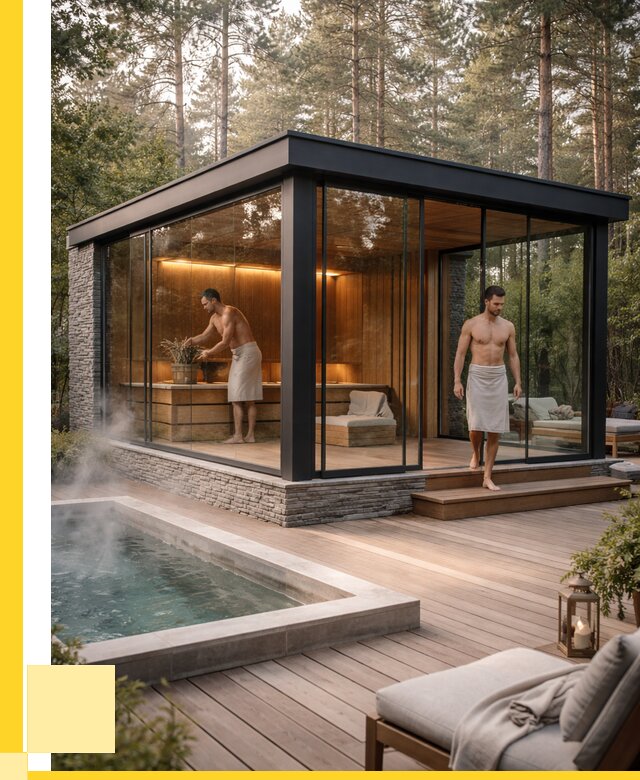 Стеклянные бани и двери в Оренбурге от 457605 р. | ЭриданРнб