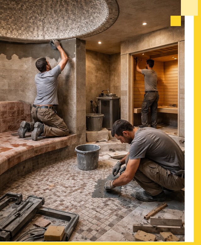 Проект и строительство хамама бани и сауны под ключ в Оренбурге