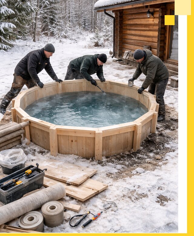 Изготовление и установка ледяных купелей под ключ в Оренбурге