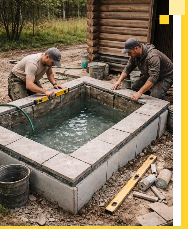 Изготовление и установка холодных купелей под ключ в Оренбурге